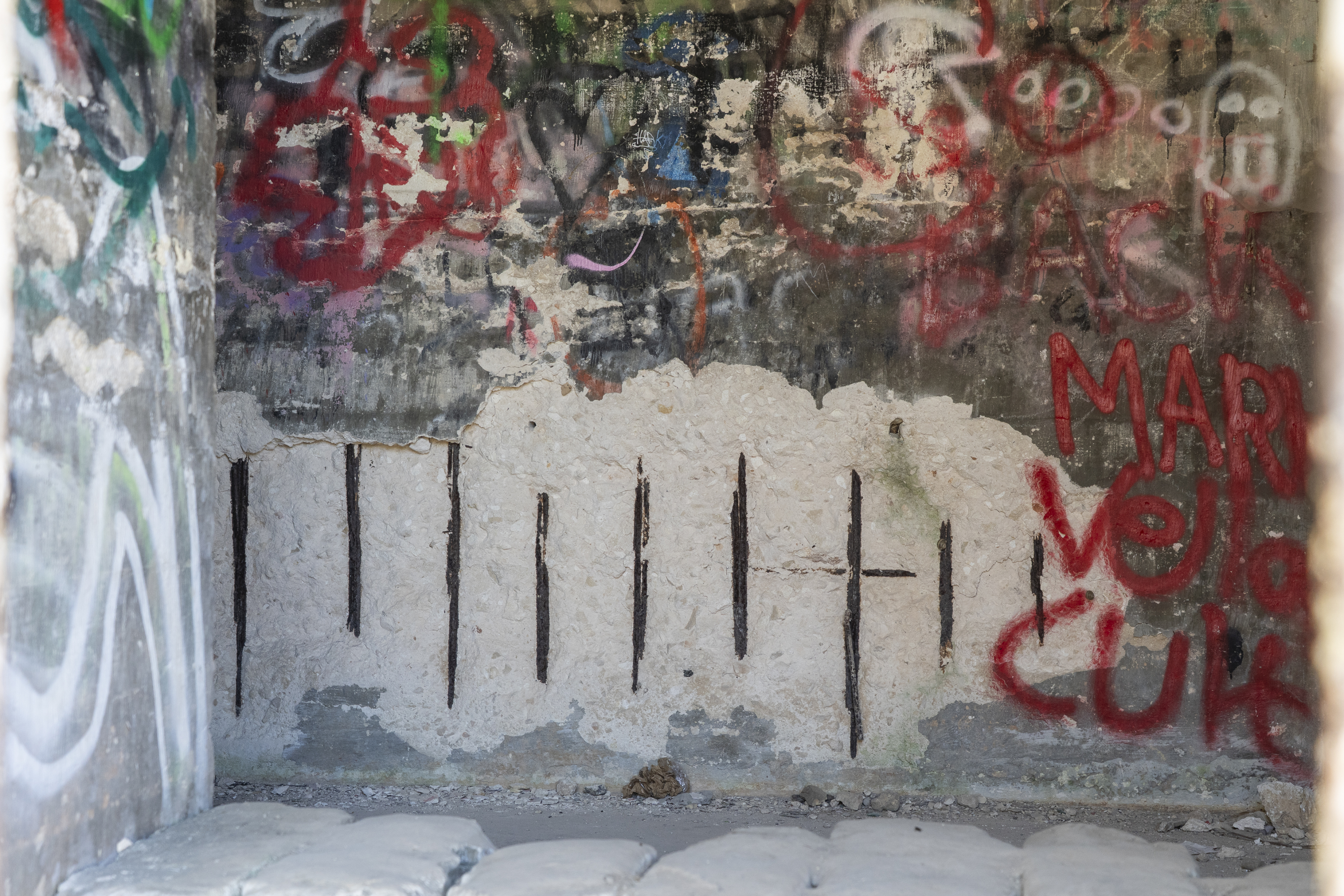 Photos taken at the site show the bunker's current state, with every surface covered in graffiti (Photo: James Bianchi/MaltaToday)